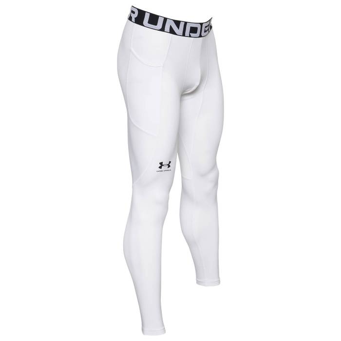 アンダーアーマー Under Armour 【 Cg Armour Compression Tights Men's White/Black 】 コンプレッション Tights タイツ スポーツ アウトドア スポーツウェア アクセサリー スポーツ用インナー メンズインナー