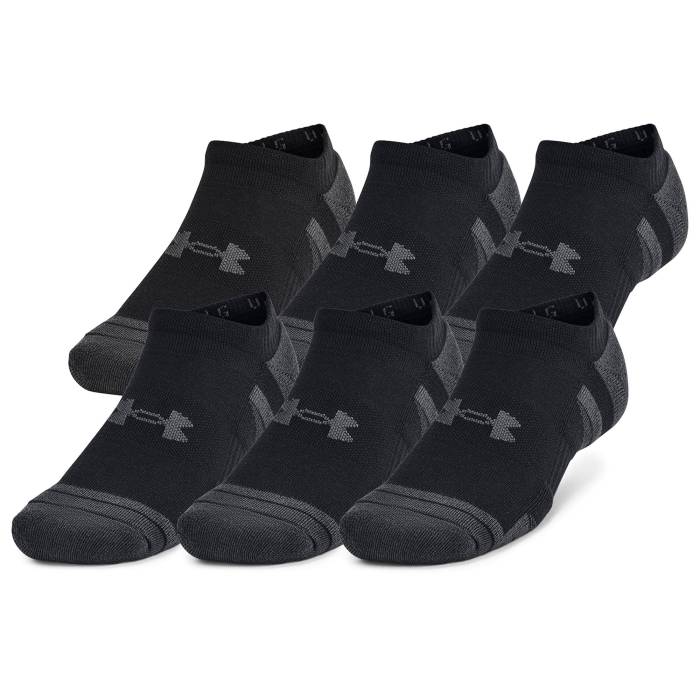 アンダーアーマー Under Armour 【 Perf Tech 6 Pack No Show Socks Men's Black 】 テック ソックス・靴下 インナー 下着 ナイトウェア メンズ 靴下 レッグウェア 靴下 メンズ 黒色 ブラック