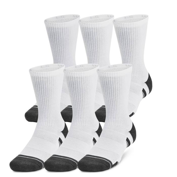 アンダーアーマー Under Armour 【 Perf Tech 6 Pack Crew Socks Men's White 】 テック クルー ソックス・靴下 インナー 下着 ナイトウェア メンズ 靴下 レッグウェア 靴下 メンズ 白色 ホワイト