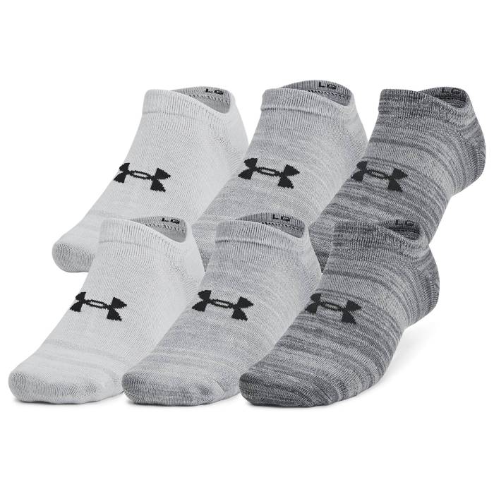アンダーアーマー Under Armour 【 Essential 6 Pack No Show Socks Men's Castlerock/Castlerock/Anthracite 】 ソックス・靴下 インナー 下着 ナイトウェア メンズ 靴下 レッグウェア 靴下 メンズ