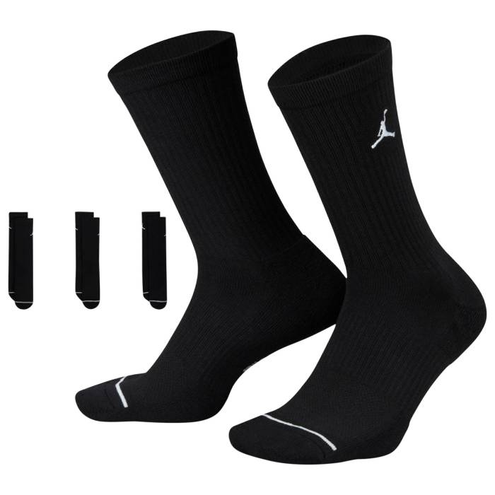 ナイキ ジョーダン Jordan 【 Every Day Cushioned Crew 3 Pack Socks Men's Black/White 】 クルー ソックス・靴下 インナー 下着 ナイトウェア メンズ 靴下 レッグウェア 靴下 メンズ 黒色 ブラック 白色 ホワ