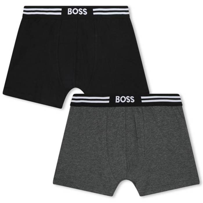 ボス Boss 【 2 Pack Boxers Juniors Kids Charcoal A81 】 キッズ ベビー マタニティ キッズファッション インナー 下着 ボクサーパンツ ジュニア キッズ チャコール
