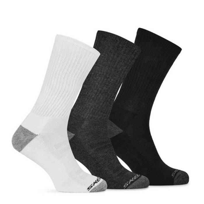 スケッチャーズ Skechers 【 6 Pack Crew Socks Mens Men White 】 クルー ソックス・靴下 メンズ インナー 下着 ナイトウェア メンズ 靴下 レッグウェア 靴下 メンズ 白色 ホワイト
