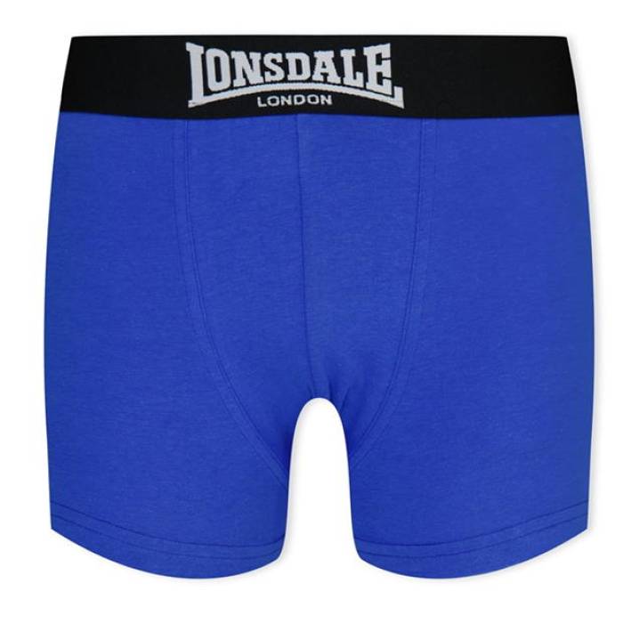Lonsdale 【 2 Pack Trunk Shorts Junior Boys Kids Blue 】 ショーツ キッズ ベビー マタニティ キッズファッション インナー 下着 ボクサーパンツ ジュニア キッズ 青色 ブルー