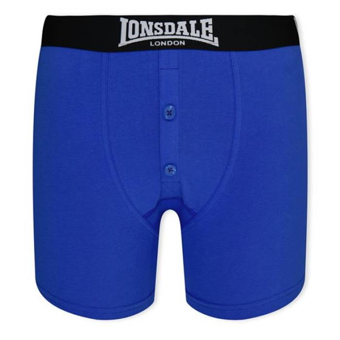 Lonsdale 【 2 Pack Boxers Junior Kids Blue/Black 】 キッズ ベビー マタニティ キッズファッション インナー 下着 ボクサーパンツ ジュニア キッズ 青色 ブルー 黒色 ブラック