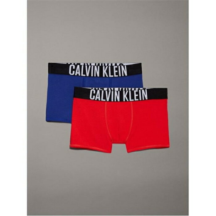 カルバンクライン Calvin Klein 【 2 Pack Trunks Junior Kids Blu/Red 0Sp 】 キッズ ベビー マタニティ キッズファッション インナー 下着 ボクサーパンツ ジュニア キッズ Red 赤・レッド