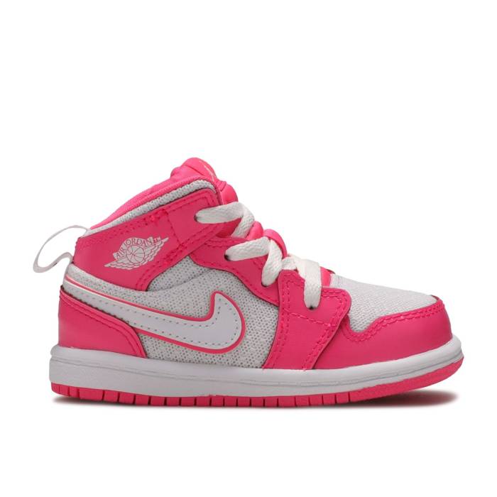 ナイキ　エアジョーダン Air Jordan 【 Jordan 1 Mid Td 'Hyper Pink' Infant Hyper Pink/White/White 】 ミッド キッズ ベビー マタニティ ベビーファッション 靴 スニーカー ベビー pink ピンク 白色 ホワイト