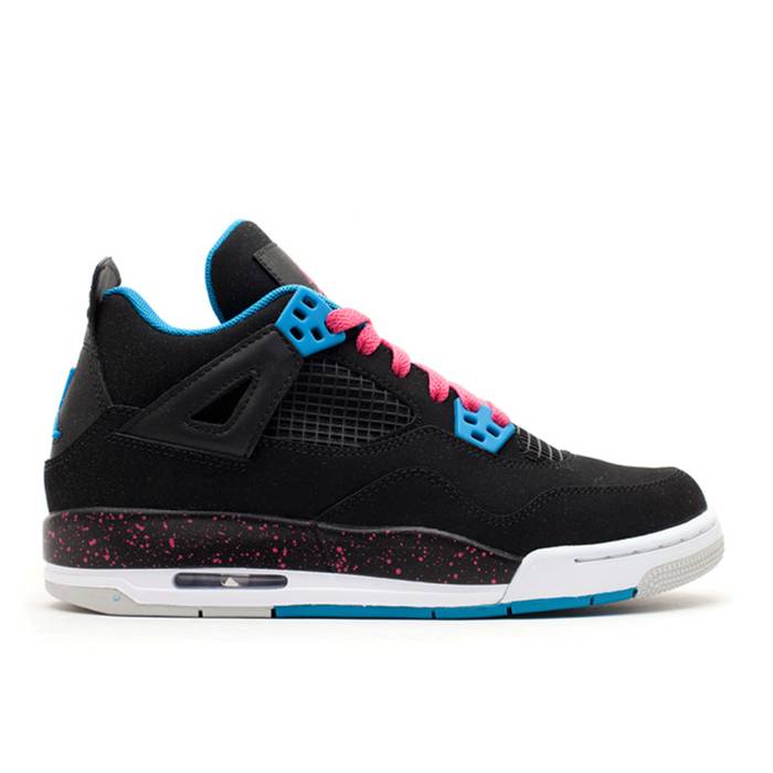 ナイキ　エアジョーダン Air Jordan 【 Jordan 4 Retro Gs 'Black Vivid Pink' Youth Black/Vivd Pink/Dynamic Blue/White 】 レトロ キッズ ベビー マタニティ キッズファッション 靴 その他 ジュニア キッズ 黒色 ブラ