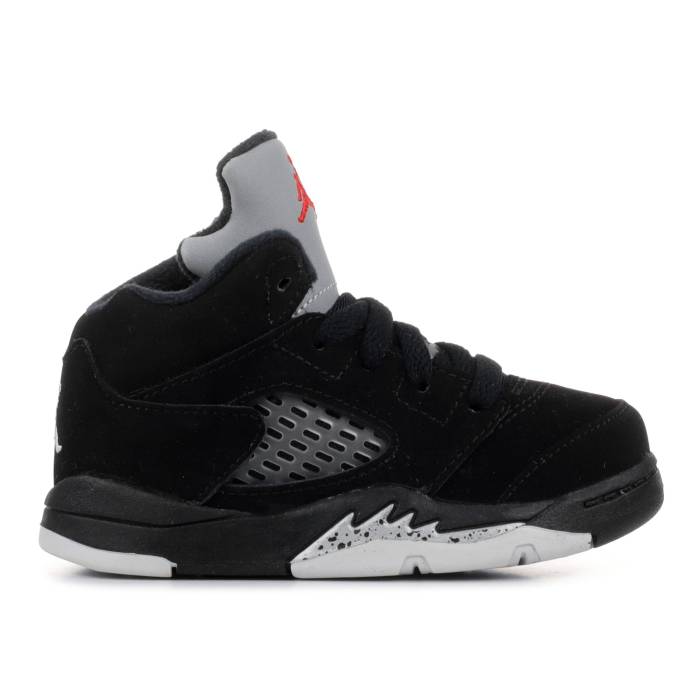 ナイキ　エアジョーダン Air Jordan 【 5 Retro Bt 'Black Metallic' 2016 Infant Black/Fire Red/Metallic Silver 】 レトロ キッズ ベビー マタニティ ベビーファッション 靴 スニーカー ベビー 黒色 ブラック ファ