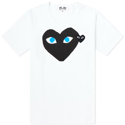 <strong>コムデギャルソン</strong>プレイ ロゴ Tシャツ 白色 ホワイト 黒色 ブラック GAR?ONS & レディース 【 COMME DES GAR?ONS PLAY COMME DES PLAY DOUBLE HEART LOGO T-SHIRT / WHITE & BLACK 】 レディースファッション トップス