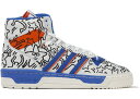 ǥ ADIDAS ˡ  RIVALRY HI KEITH HARING CRYSTAL WHITE BLUE ORANGE   ̵