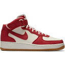 ナイキ NIKE エア ミッド 赤 レッド スニーカー 【 AIR RED FORCE 1 MID DENIM UNIVERSITY REDSAILGUM LIGHT BROWN 】 メンズ