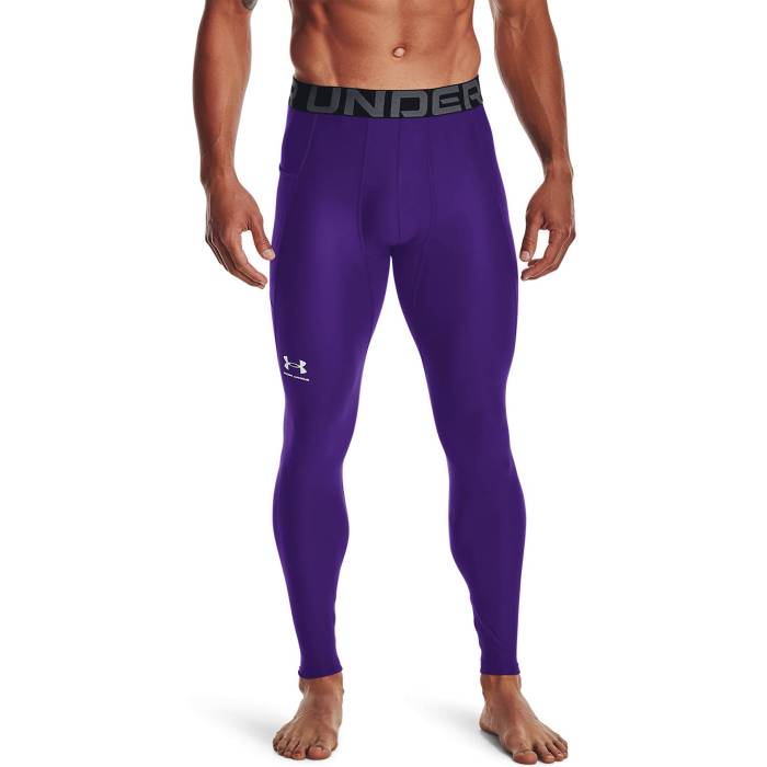 【★スーパーSALE★12/11深夜2時迄】アンダーアーマー Under Armour 【 Hg Armour 2.0 Compression Tights Men's Purple/White 】 コンプレッション Tights タイツ メンズ Purple 紫・パープル 白色 ホワイト