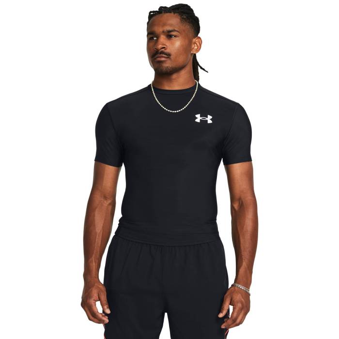【★スーパーSALE★12/11深夜2時迄】アンダーアーマー Under Armour 【 Heatgear Og Compression Short Sleeve Men's Black/White 】 コンプレッション Sleeve スリーブ メンズ 黒色 ブラック 白色 ホワイト