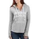 ジースリー G-III FOR HER ジースリー レディース ウィスコンシン バッジャーズ 灰色 グレ フーディー パーカー WOMEN'S 【 GIII FOR HER GREY TOUCHDOWN COLOR 】 レディースファッション トップス パー