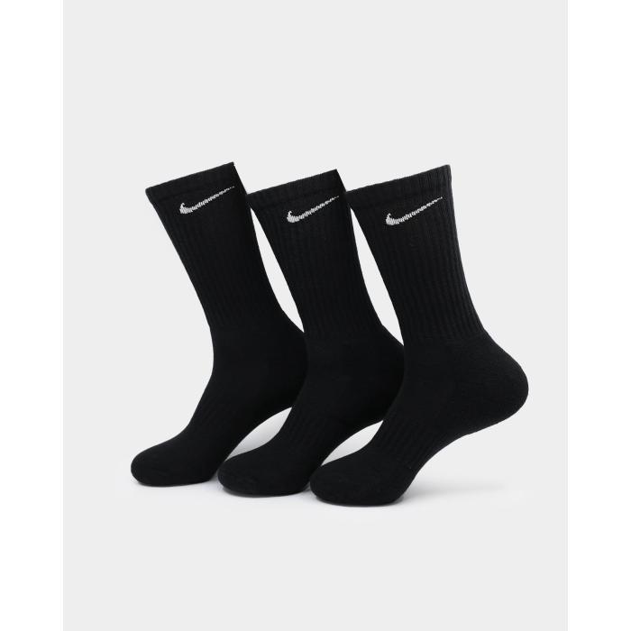 ナイキ Nike 【 Everyday Cotton Cushioned Crew Socks 3 Pack Mens Black-White 】 クルー ソックス・靴下 インナー 下着 ナイトウェア メンズ 靴下 レッグウェア 靴下 メンズ