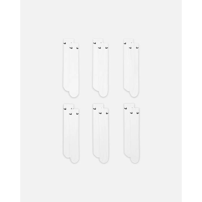 ナイキ Nike 【 Everday Cotton Cushioned Crew Socks 6 Pack Mens White-Black 】 クルー ソックス・靴下 インナー 下着 ナイトウェア メンズ 靴下 レッグウェア 靴下 メンズ