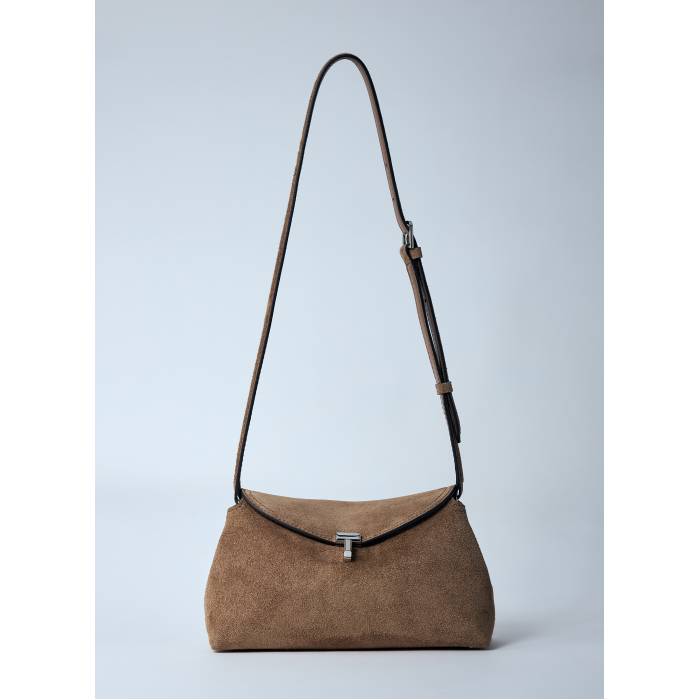 Toteme 【 T-Lock Suede Clutch Women Brn 】 スエード・スウェード バッグ 小物 ブランド雑貨 バッグ レディースバッグ クラッチバッグ セカンドバッグ レディース