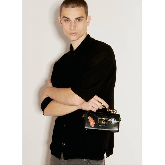 Lanvin X Future 【 Pins Leather Handbag Men Blk 】 レザー バッグ 小物 ブランド雑貨 バッグ メンズバッグ ボディバッグ ウエストポーチ メンズ