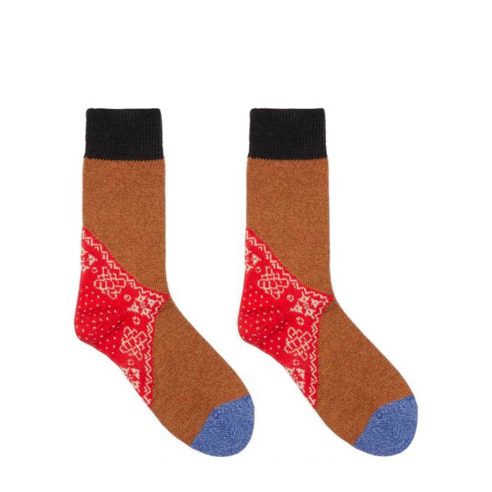 Kapital 【 96 Yarns Wool Heel Bandana Socks Mens 】 ヒール ソックス・靴下 インナー 下着 ナイトウェア メンズ 靴下 レッグウェア 靴下 メンズ