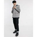 フード付 ジャケット 灰色 グレー フード付ジャケット メンズファッション コート 【 ASOS DESIGN IN GREY 】