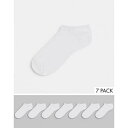 トレーナー 白色 ホワイト 7個入 インナー 下着 ナイトウエア メンズ 下 レッグ 【 ASOS DESIGN TRAINER PACK IN WHITE SAVE 】