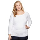 【スーパーセール商品 12/4-12/11】KARI LYN 【 PLUS SIZE LARA TOP WHITE 】 レディースファッション トップス 送料無料
