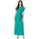 LONDON TIMES 【 TWIST WAIST JUMPSUIT EMERALD 】 レディースファッション 送料無料