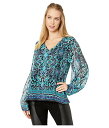 【スーパーセール商品 12/4-12/11】NANETTE LEPORE 【 FANTASY BLOUSE TURQUOISE MULTI 】 レディースファッション トップス 送料無料
