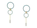 GUESS ロゴ 【 DOUBLE RING DROP EARRINGS WITH LOGO STICK BLUE 】 ジュエリー アクセサリー レディースジュエリー 送料無料