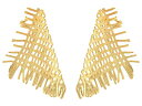 KENNETH JAY LANE ハーフ ダイヤモンド 4” 【 1 3 TEXTURED GOLD HALF DIAMOND SHAPE POST EARRINGS 】 ジュエリー アクセサリー レディースジュエリー 送料無料