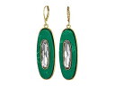 VINCE CAMUTO 【 DROP EARRINGS GOLD CRYSTAL GREEN JASPER 】 ジュエリー アクセサリー レディースジュエリー 送料無料