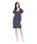 【海外限定】ストライプ ニット スリーブ ドレス ワンピース レディースファッション 【 STRIPE SLEEVE TEXTURED KNIT RUFFLE DRESS 】