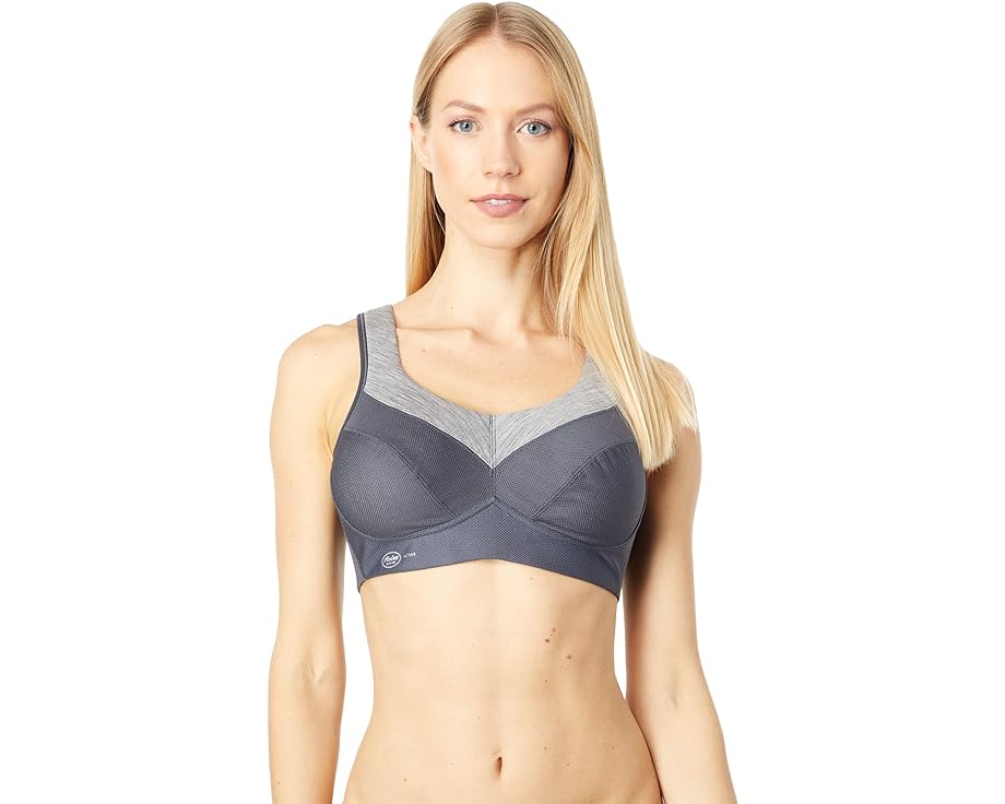 アニタ スポーツブラ レディース 【 ANITA PANALP MERINO WOOL WICKING SPORTS BRA 5555 / ANTHRACITE MELANGE 】 インナー 下着 ナイトウエア