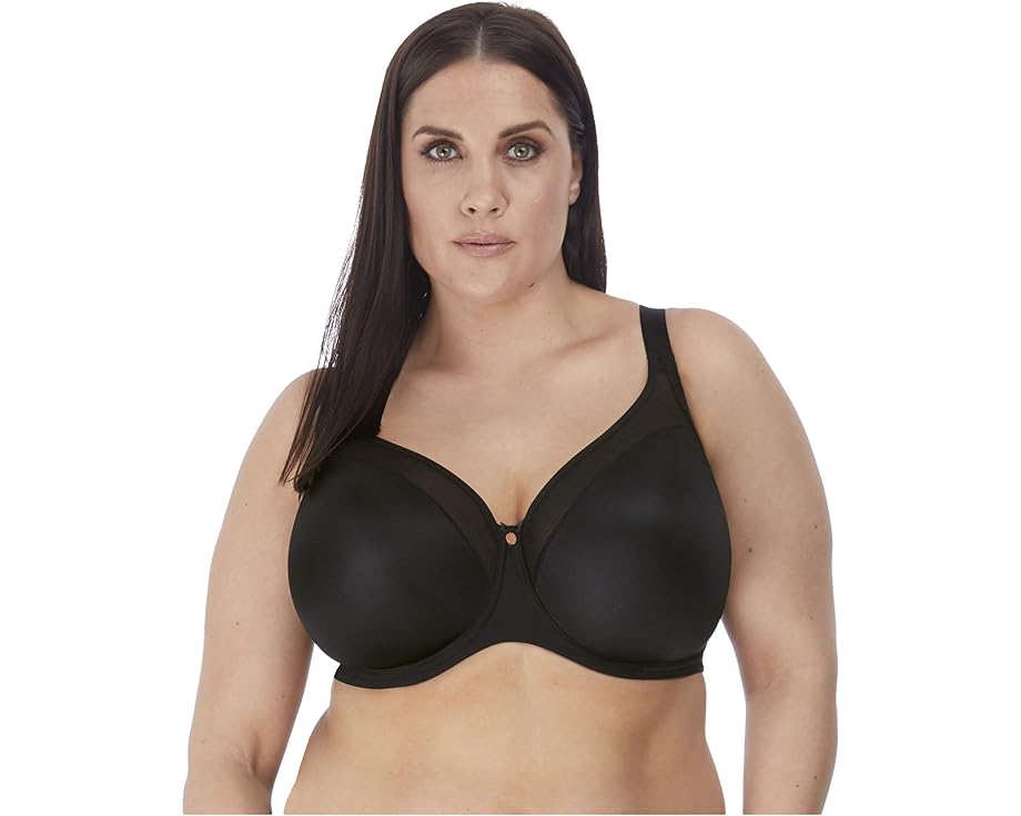 スムース 黒色 ブラック レディース 【 ELOMI SMOOTH UNDERWIRE MOLDED BRA / BLACK 】 インナー 下着 ナイトウエア