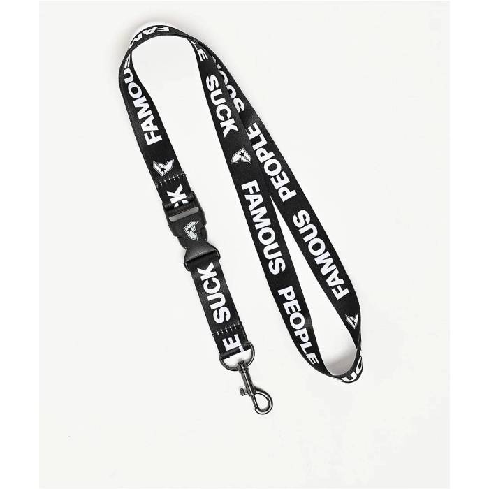 Famous Stars & Straps 【 Famous People Suck Black Lanyard Men's Black 】 黒色 ブラック バッグ 小物 ブランド雑貨 ネックストラップ メンズ 黒色 ブラック