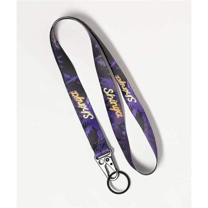 Shinya 【 Car Meet Purple & Black Lanyard Men's Black 】 Purple 紫・パープル 黒色 ブラック バッグ 小物 ブランド雑貨 ネックストラップ メンズ 黒色 ブラック