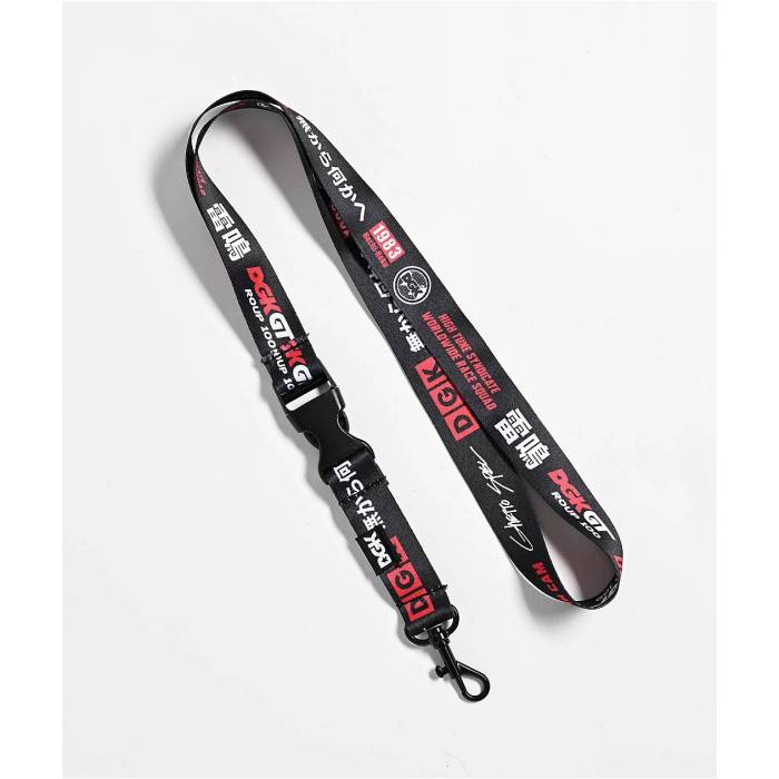 DGK Dgk 【 Sakura Black Lanyard Men's Black 】 黒色 ブラック バッグ 小物 ブランド雑貨 ネックストラップ メンズ 黒色 ブラック