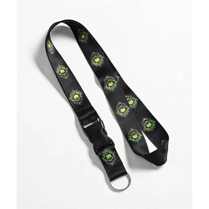Creature 【 Bonehead Flame Black Lanyard Men's Black 】 黒色 ブラック バッグ 小物 ブランド雑貨 ネックストラップ メンズ 黒色 ブラック