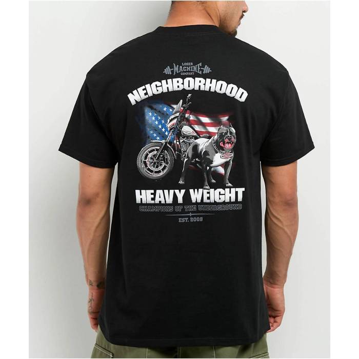 Loser Machine 【 Tuff Ass Shit Stock Black T-Shirt Men's Black 】 黒色 ブラック Tシャツ メンズファッション トップス Tシャツ カットソー メンズ 黒色 ブラック