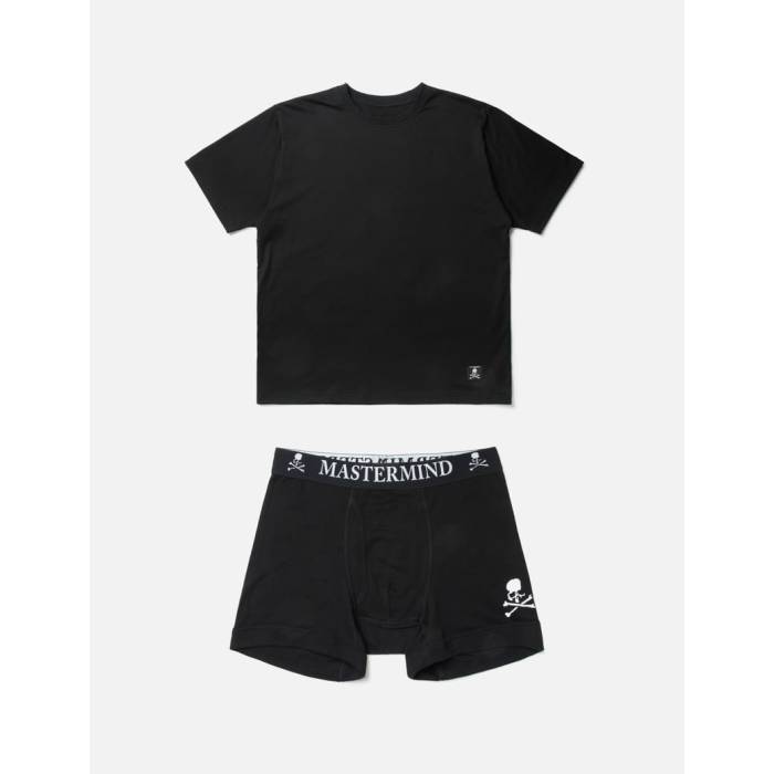 マスターマインドワールド Mastermind World 【 T-Shirt & Trunks Set Men Black/White 】 Tシャツ インナー 下着 ナイトウェア メンズ インナー 下着 その他 メンズ 黒色 ブラック 白色 ホワイト