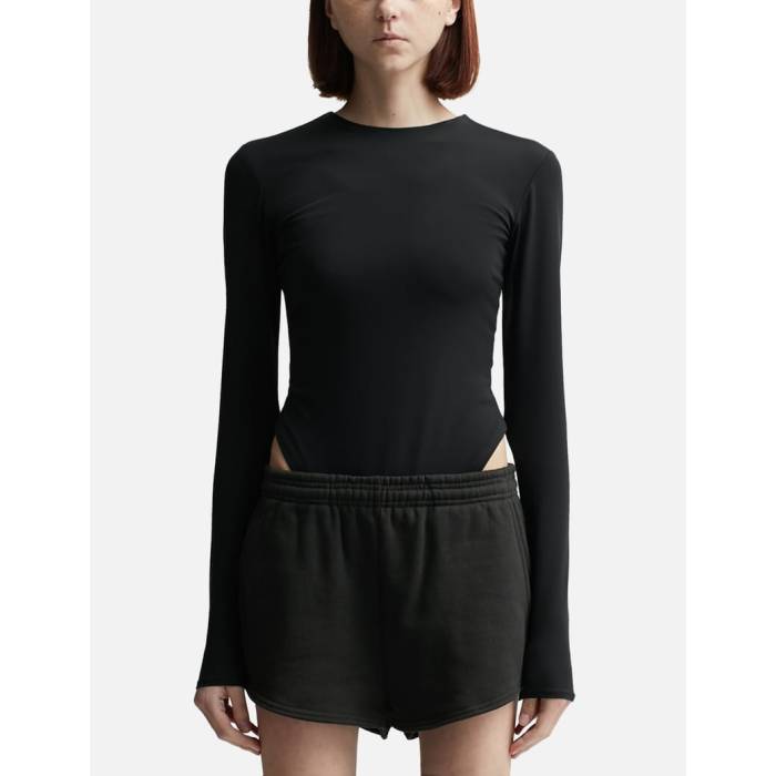 Entire Studios 【 Long Sleeve Bodysuit Women Black 】 Sleeve スリーブ ボディースーツ インナー 下着 ナイトウェア レディース インナー 下着 ランジェリー 補正下着 ボディスーツ レディース 黒色 ブラ