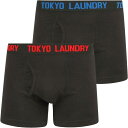 TOKYO LAUNDRY ショーツ ハーフパンツ ハイ 赤 レッド 青色 ブルー 2個入 ボクサーショーツ メンズ 【 RED TOKYO LAUNDRY BOOKER SET IN HIGH RISK JET BLUE 】
