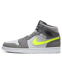 ナイキ ジョーダン ミッド 灰色 グレー スニーカー メンズ 【 JORDAN NIKE AIR 1 MID GREY VOLT 554724072 】