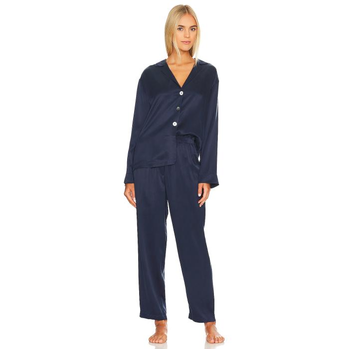 Lunya 【 Washable Silk Long Sleeve Pant Set Women 】 Sleeve スリーブ パンツ インナー 下着 ナイトウェア レディース ナイトウェア ルームウェア パジャマ レディース