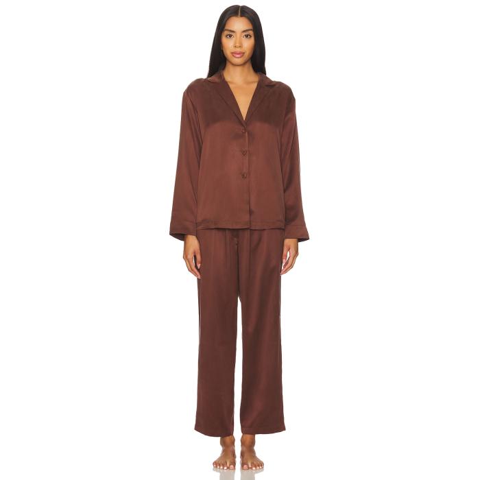 Lunya 【 Washable Silk Long Sleeve Pant Set Women 】 Sleeve スリーブ パンツ インナー 下着 ナイトウェア レディース ナイトウェア ルームウェア パジャマ レディース