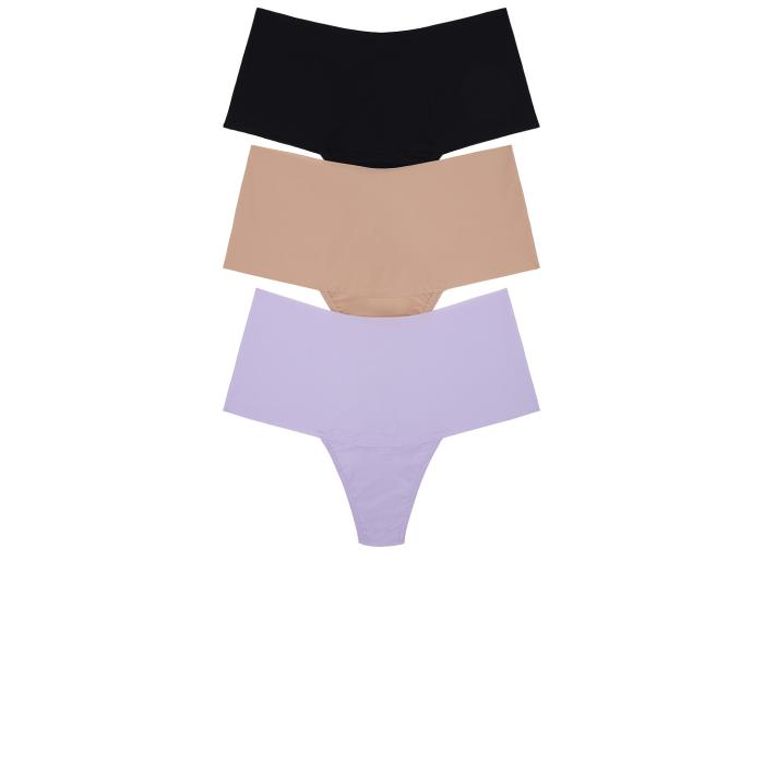 ハンキーパンキー Hanky Panky 【 Breathesoft High Rise Thong 3 Pack Women 】 ハイ ライズ インナー 下着 ナイトウェア レディース インナー 下着 ランジェリー ショーツ その他 レディース