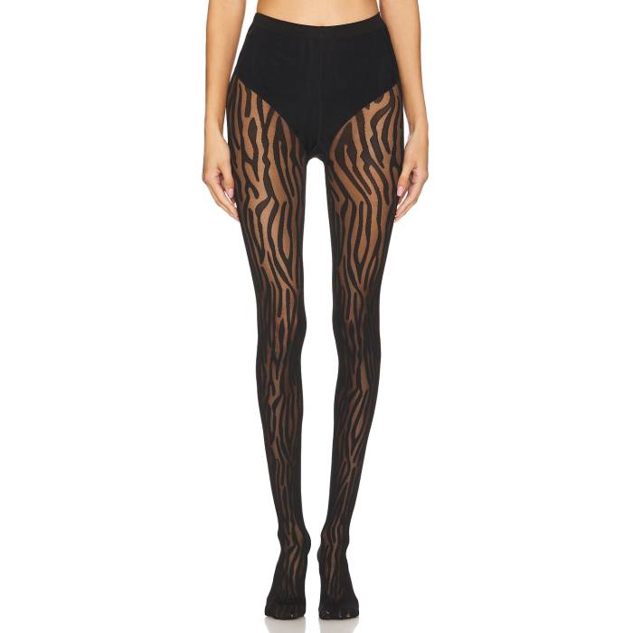 ウォルフォード Wolford 【 Wilderness Tights Women Black & Black 】 Tights タイツ インナー 下着 ナイトウェア レディース 靴下 レッグウェア タイツ レディース 黒色 ブラック