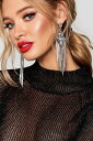 ブーフー BOOHOO 【 STATEMENT BOHO PLATE CHAIN EARRINGS SILVER 】 ジュエリー アクセサリー レディースジュエリー 送料無料