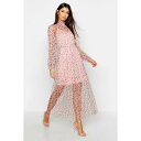 ブーフー BOOHOO ドレス ローズ マキシドレス 【 ROSE BOOHOO BOHO DITSY FLORAL SHIRRING DETAIL 】 レディースファッション ドレス
